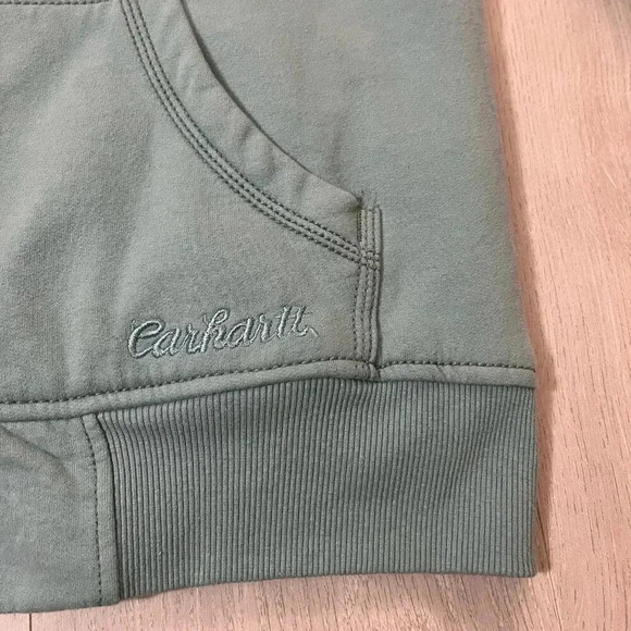 Carhartt Sherpa Fleece Lined Full Zip Hoodie Sweater W Med Warm Gorp Workwear - Picture 3 of 12